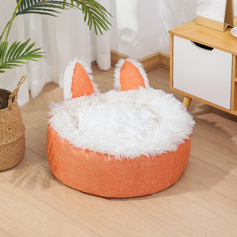 Katzenbett in der Farbe Orange